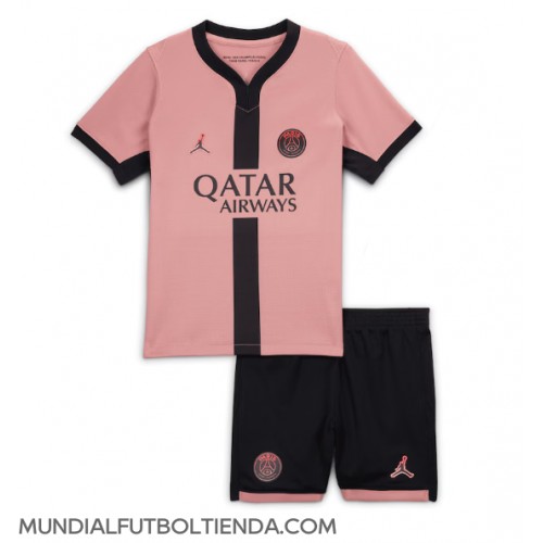 Camiseta Paris Saint-Germain Tercera Equipación Replica 2024-25 para niños mangas cortas (+ Pantalones cortos)